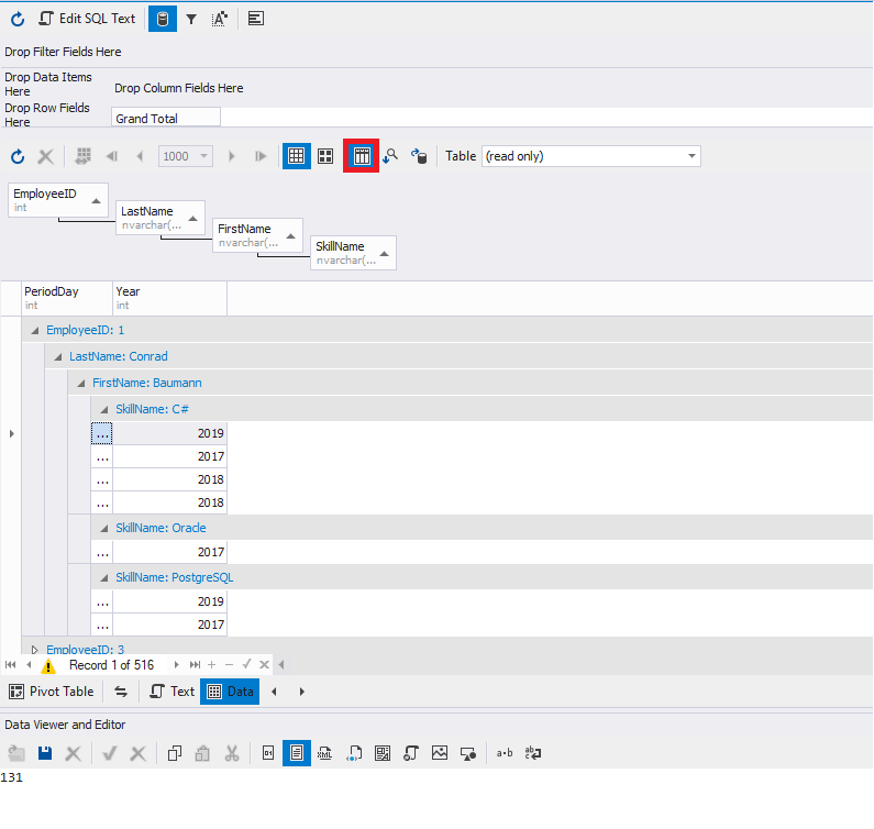 Controlling the presentation of retrieved data